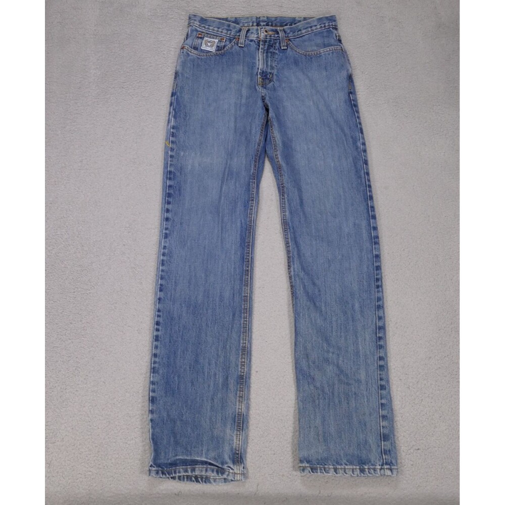 Cinch Straight Jeans Men's 32x36 Blue Cotton Denim Faded Outdoor Workwear Ranch